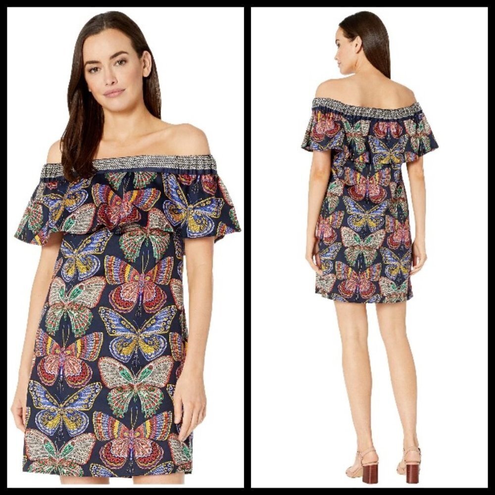 💕TRINA TURK💕 Welton Dress ~ Butterfly Print - Picture 4 of 14